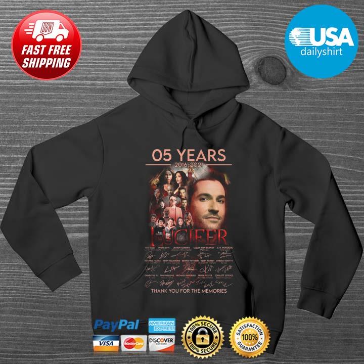 05 Years 2016 2021 Lucifer Thank You For The Memories Signatures Shirt HOODIE DENS