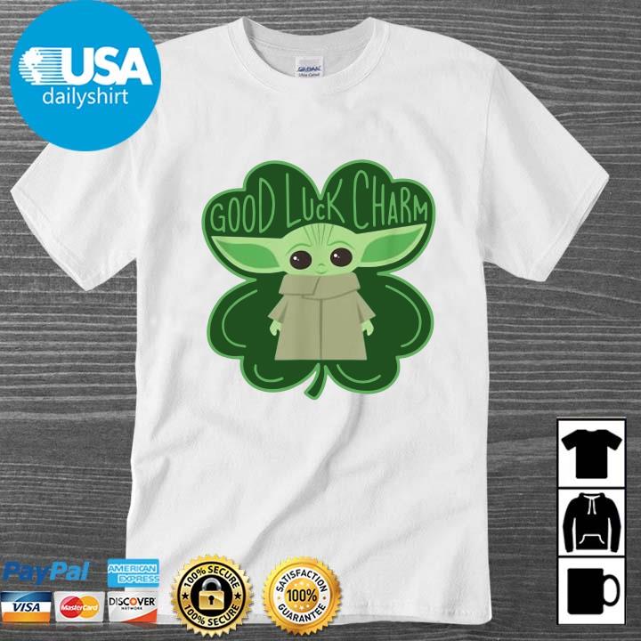 Lucky Shamrock Irish Holiday Shirt Good Luck Charm Shirt Yoda Lovers Baby Yoda Shirt Star Wars St Patricks Shirt Green Yoda Shirt