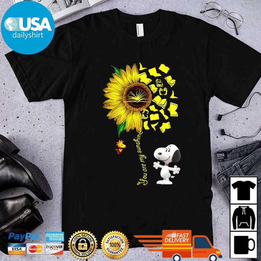 Snoopy and Woodstock you are my sunshine sunflower shirt