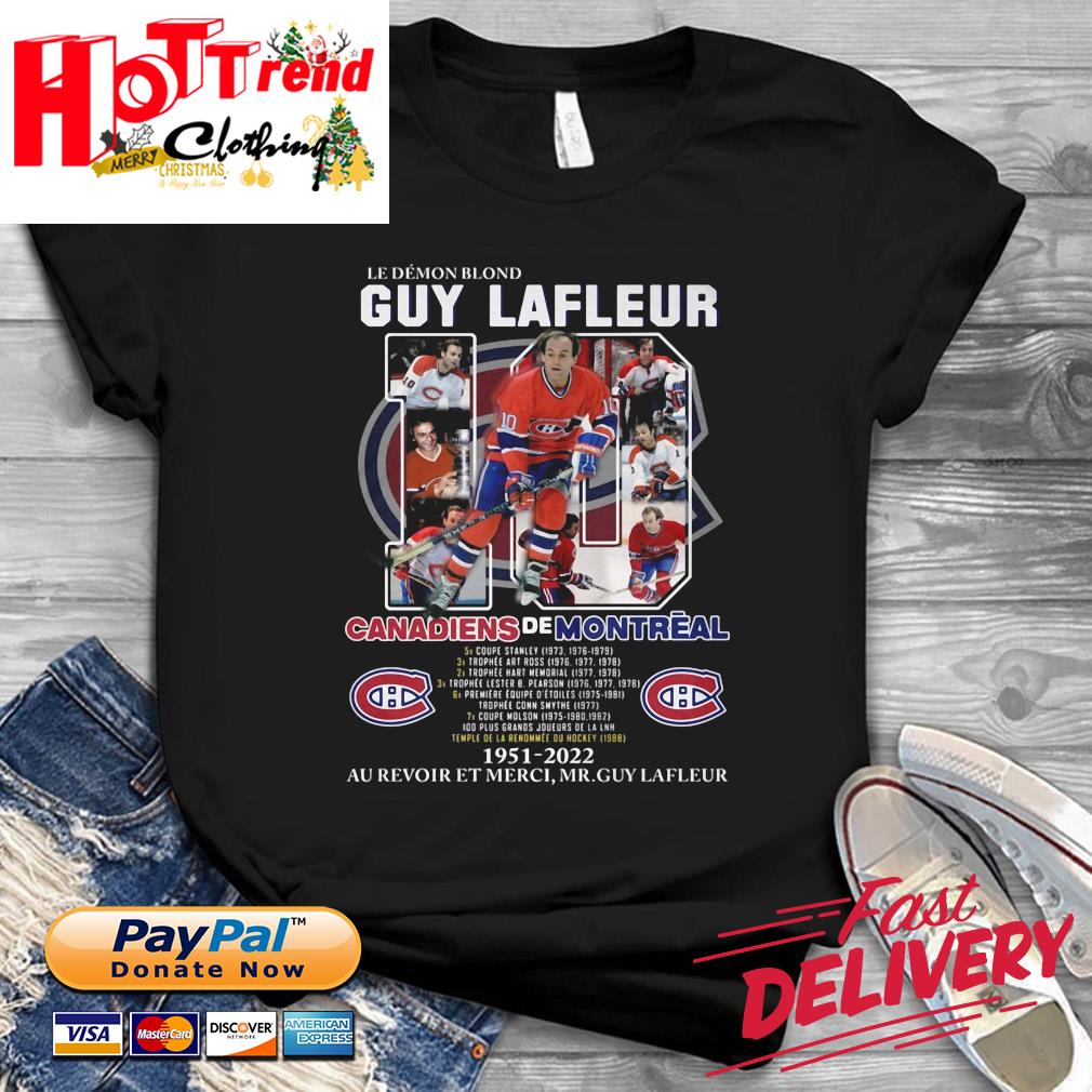 Official Le Demon Blond Guy Lafleur 10 Canadiens De Montreal 1951-2022 Au  Revoir Et Merci M.Guy Lafleur shirt, hoodie, sweater, long sleeve and tank  top