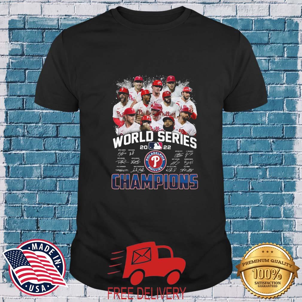 Philadelphia Phillies MLB World Series 2022 Champions Signatures Shirt