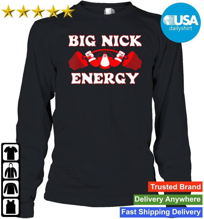 Big Nick Santa Claus Energy Weight Lifting Bodybuilding Xmas Sweater Usadailyshirt Logsleeve den