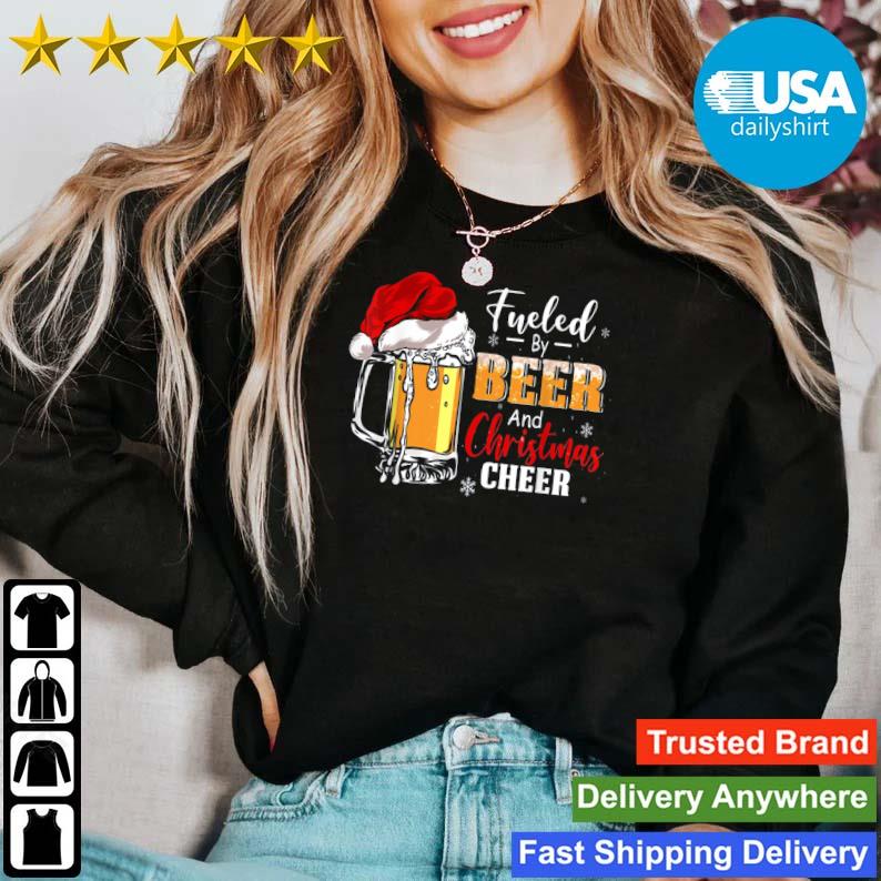 Fueled By Beer And Christmas Cheer Xmas Drinker Beer Sweater