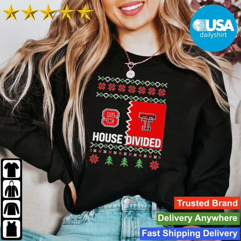 House Divided NC State Wolfpack Vs Texas Tech Ugly Christmas sweater