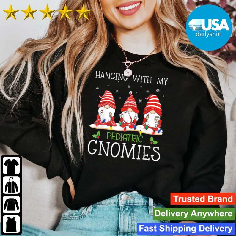 Nurse Christmas Gnome Cool Pediatric Nurse Christmas Lights sweater