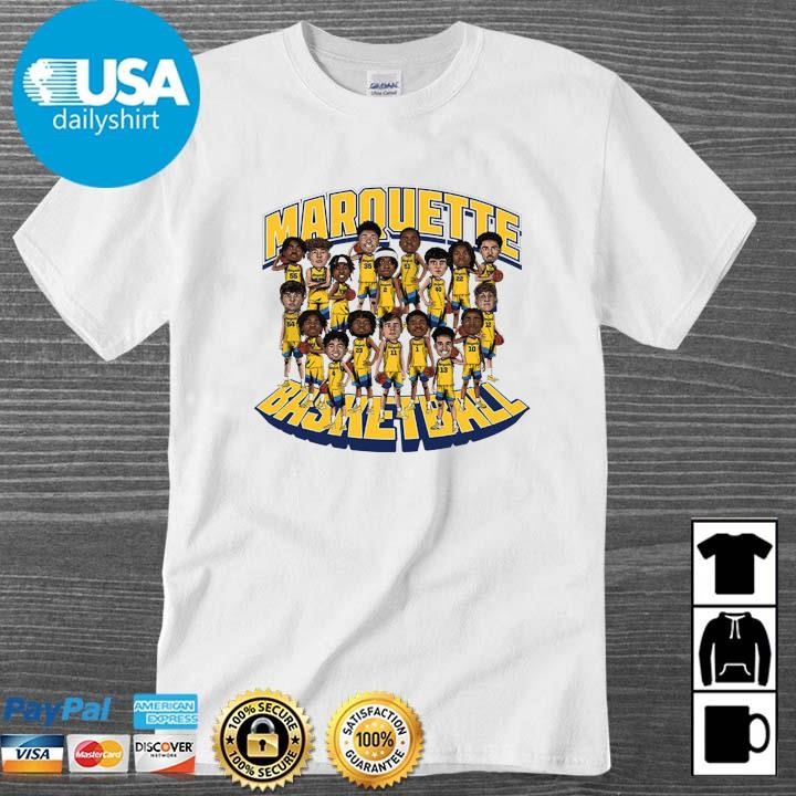 Original Marquette NCAA Men's Basketball Team Caricature Shirt