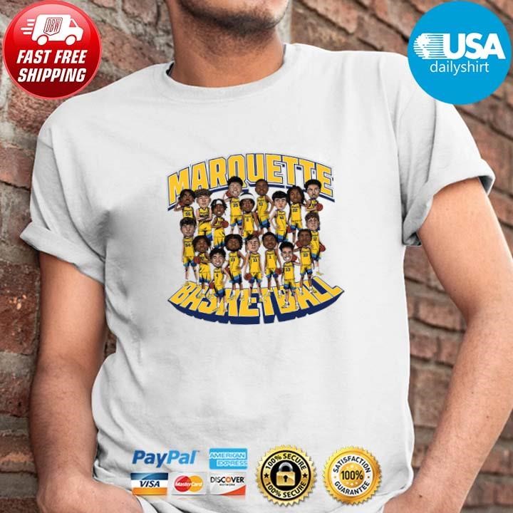 Original Marquette NCAA Men's Basketball Team Caricature T-Shirt