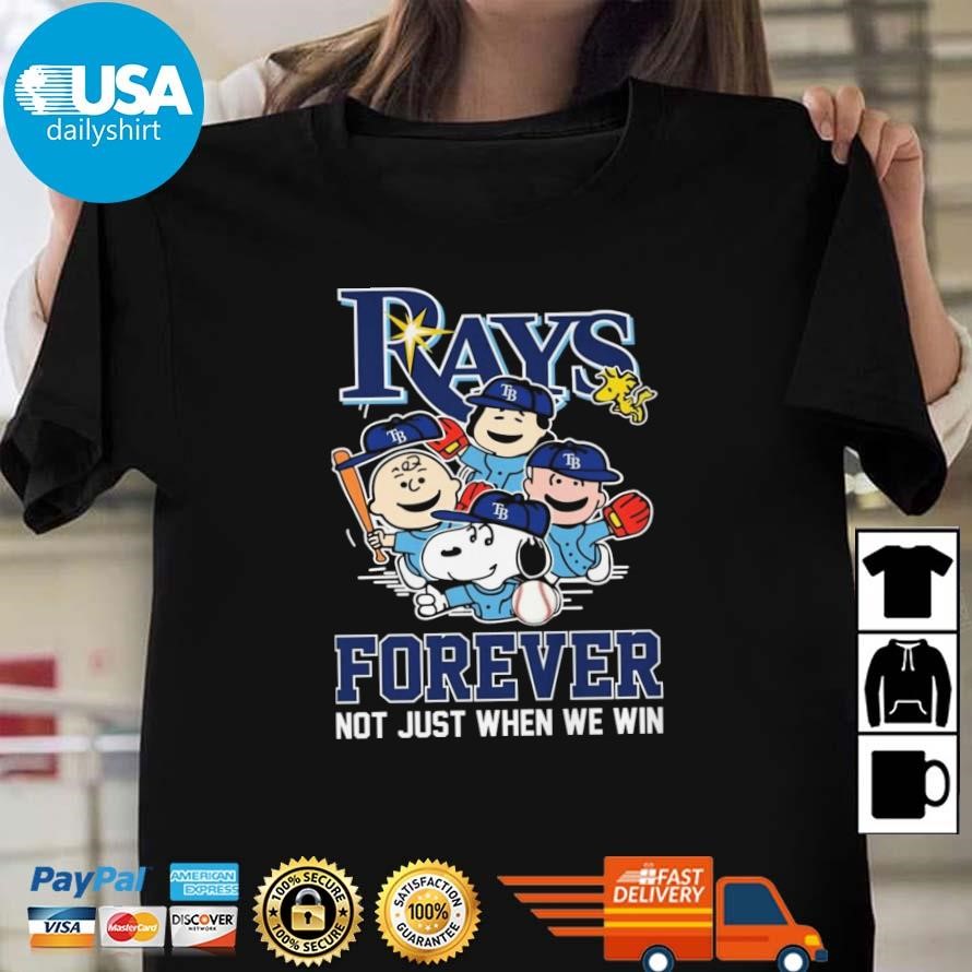 Original Tampa Bay Rays Forever Not Just When We Win Snoopy Charlie Brown 2024 Shirt